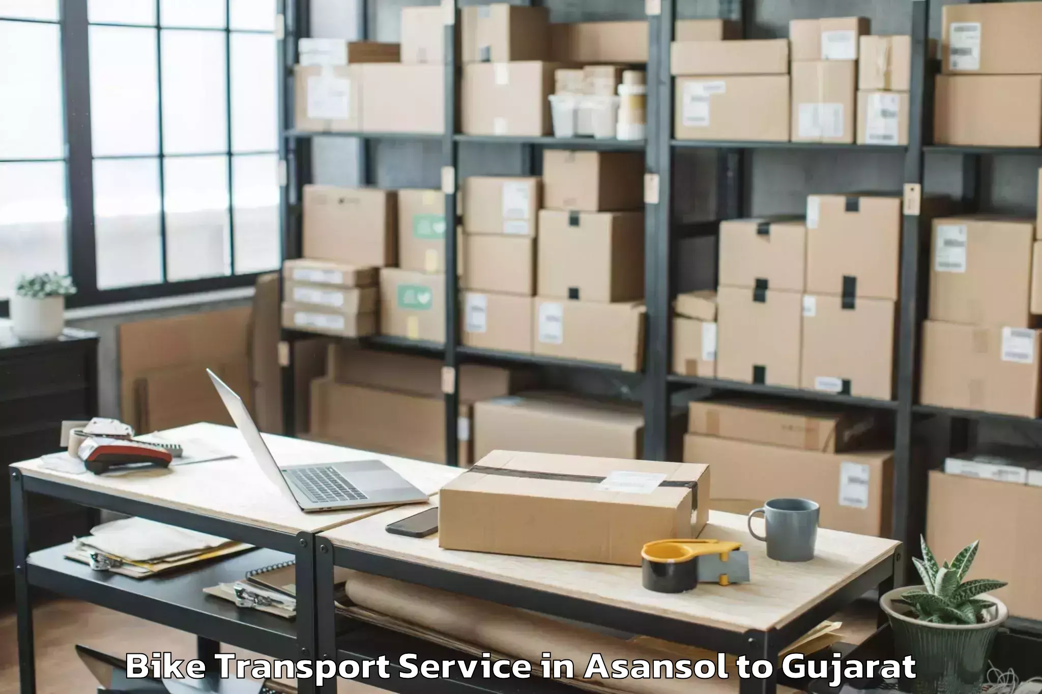 Hassle-Free Asansol to Kandla Port Bike Transport